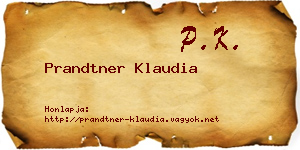 Prandtner Klaudia névjegykártya